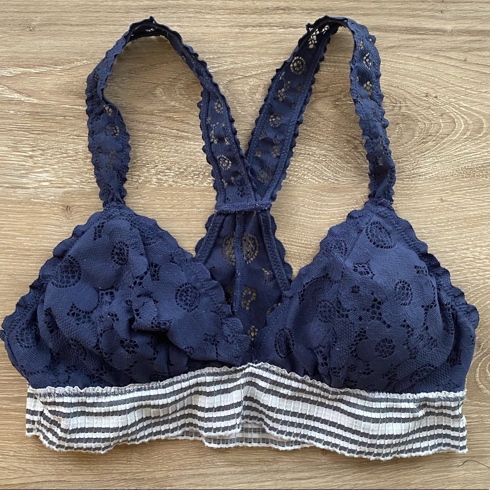 Aerie blue lace racerback bralette